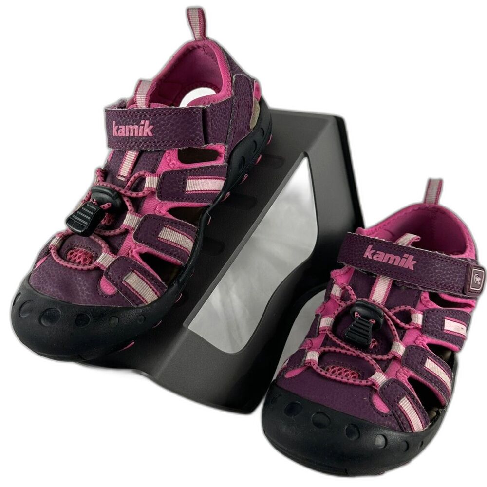 KAMIK CRAB SANDALS Girls SZ 3 PLUM PURPLE PINK Water Shoes Kids Shoes